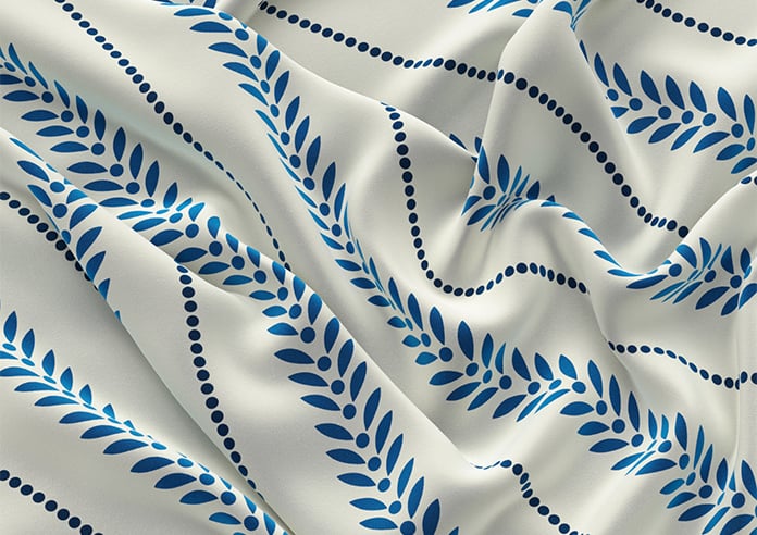 Laurel Stripe, Royal - Motorised Roman Blind - Image 4